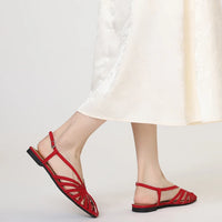 The Lattice Muse Slingback Sandals
