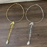 Articulated fish pendant necklace